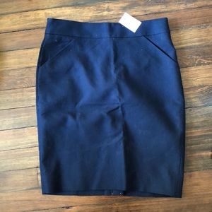 J.crew navy pencil skirt NEW WITH TAGS